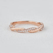 0.25CTW Round Brilliant Cut Infinity Shank Unique Wedding Band Mapple Gems
